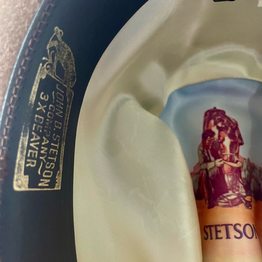 Vintage 1970’s Stetson Western Beaver Cowboy Hat In Excellent Condition 6 7/8 - Picture 3 of 16